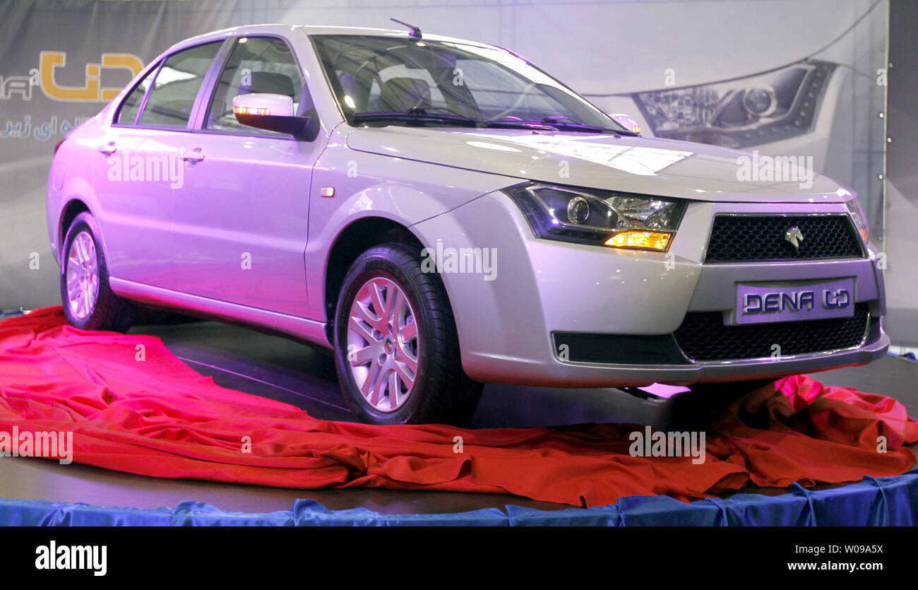 Iran's top automaker Iran Khodro unveils a new car called 'Dena' in