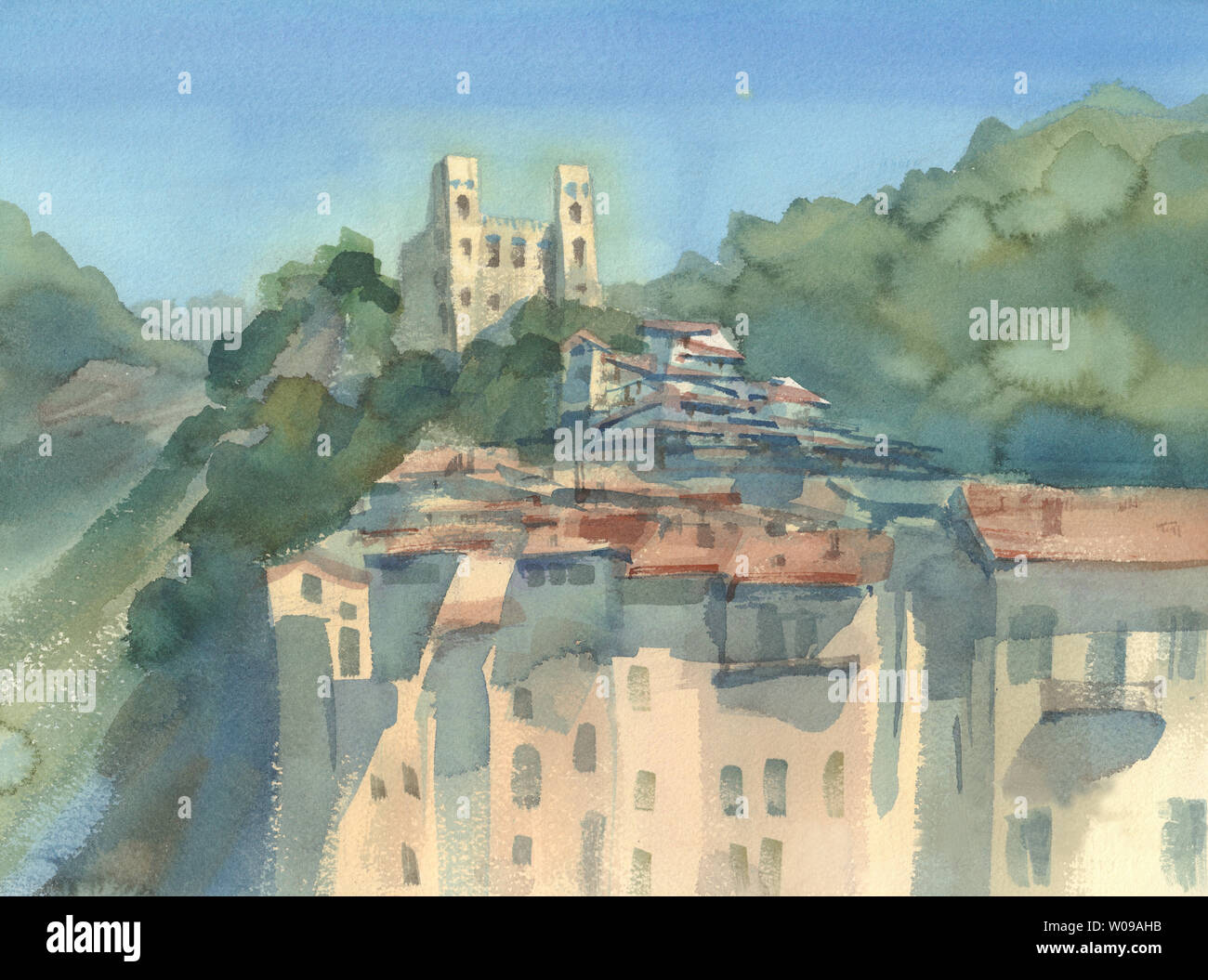 Hand drawn illustration of a castle hi-res stock photography and images ...