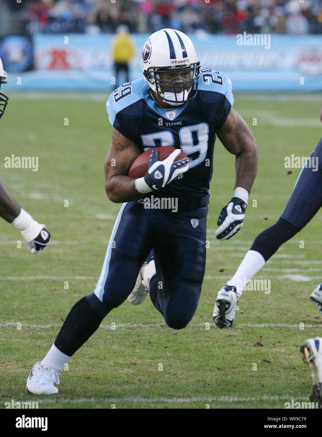 Tennessee Titans running back Chris Brown (29) runs for a