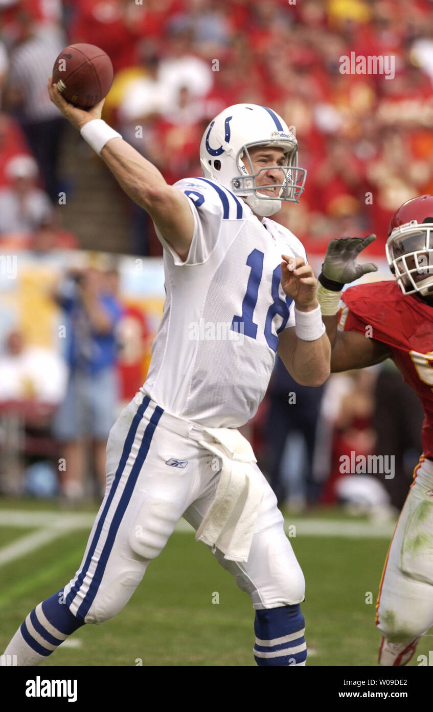 Peyton Manning #18 quarterback of the Indianapolis Colts Stock Photo - Alamy