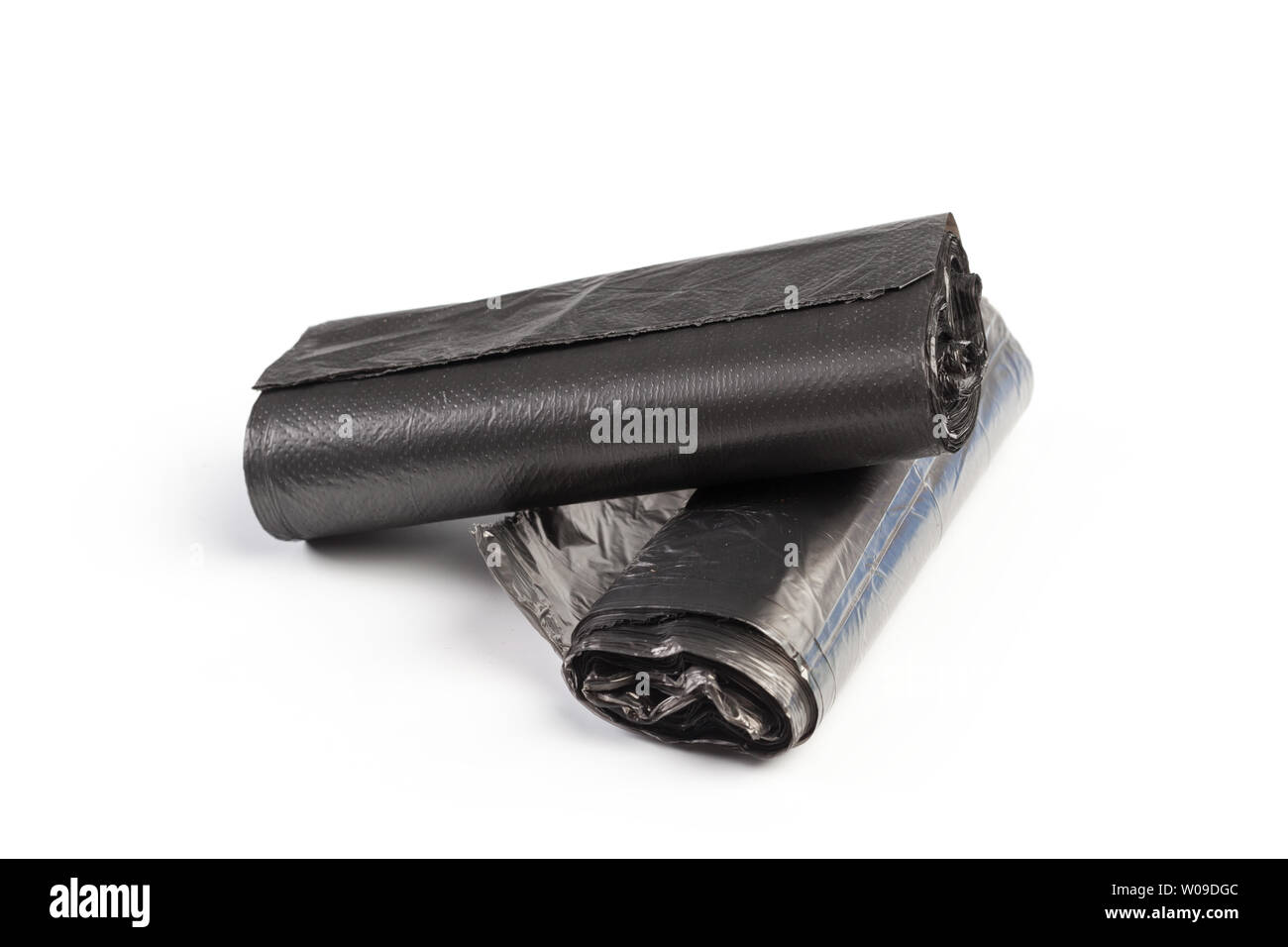 roll of plastic garbage bags isolated on white background Stock Photo ...