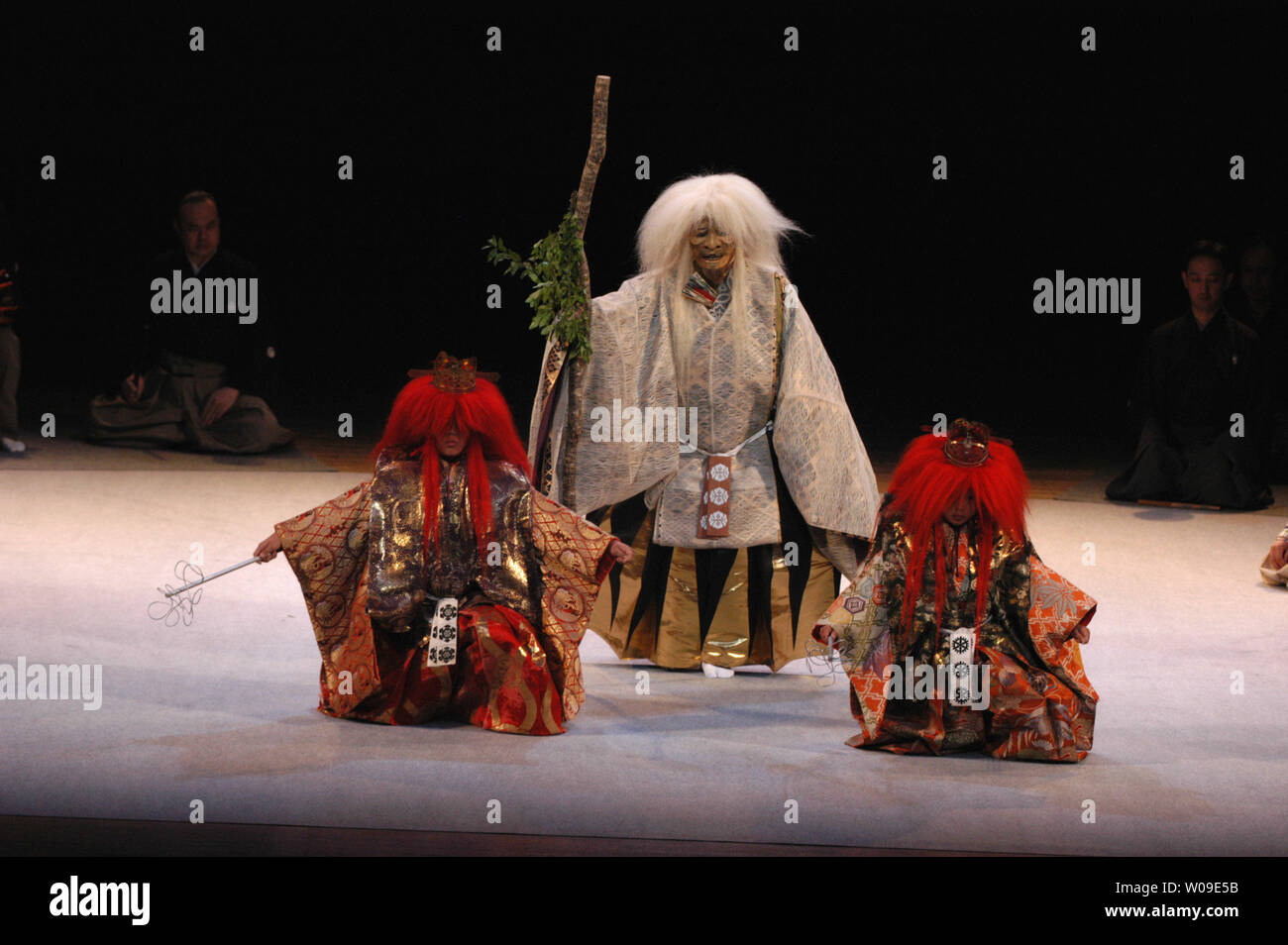 Japanese Noh Performer Kanji Shimizu Acts As The Renowned Physicist Albert Einstein Together With Shizuka Kobayakawa Japanese Noh Performer Kanji Shimizu Acts As The Renowned Physicist Albert Einstein Together With Shizuka Kobayakawa