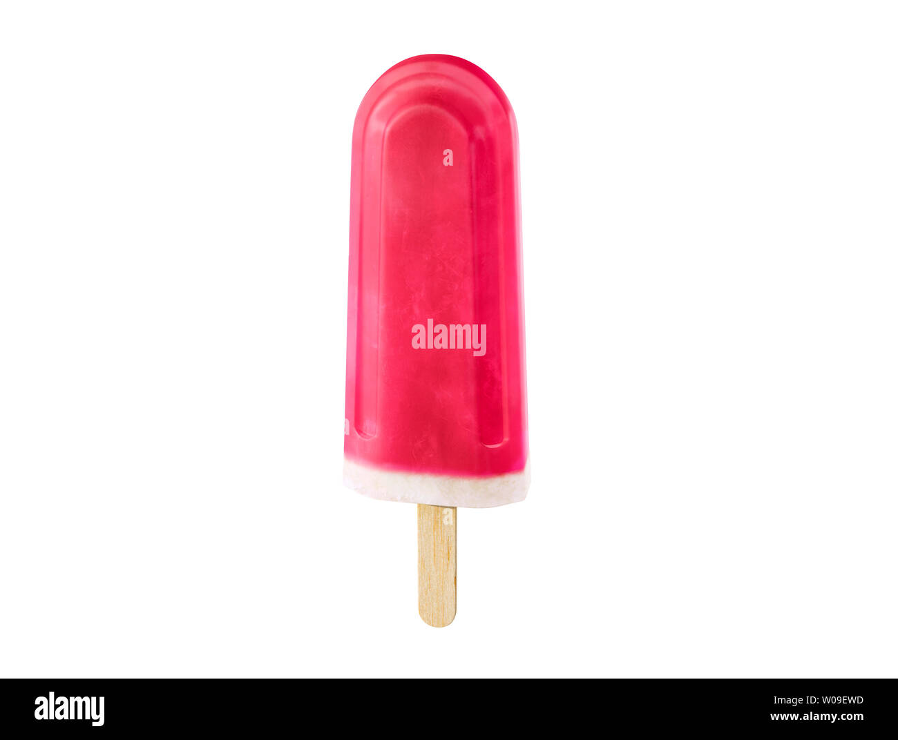 Berry or grape, red popsicle / ice cream isolated on white background Stock Photo