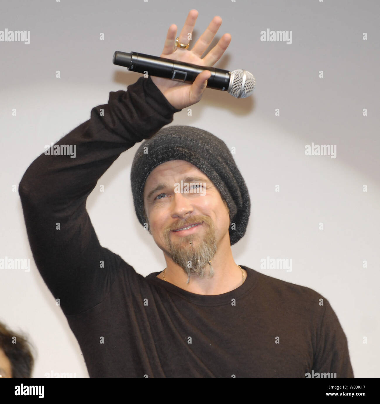 Actor Brad Pitt attends a Japan premiere for the film 'Inglourious Basterds' in Tokyo, Japan, on November 4, 2009.     UPI/STR Stock Photo