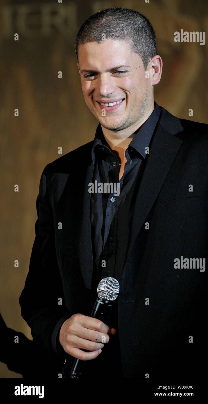 Actor Wentworth Miller attends the world premiere for the film 'Resident Evil: Afterlife' in Tokyo, Japan, on September 2, 2010.     UPI/Keizo Mori Stock Photo