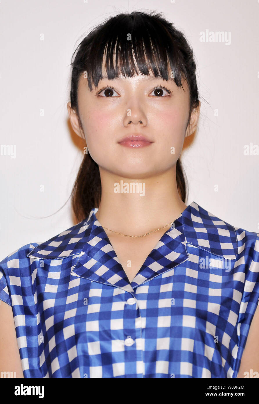 Actress Aoi Miyazaki attends a Japan premiere for the film Chronicle of my  mother in Tokyo, Japan, on March 19, 2012. This film's original story is  Japanese novel by Yasushi Inoue. The