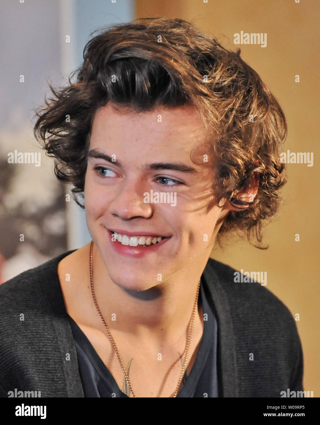 Harry Styles Of One Direction Attends A Press Conference In Tokyo Japan On January 18 13 Upi Keizo Mori Stock Photo Alamy