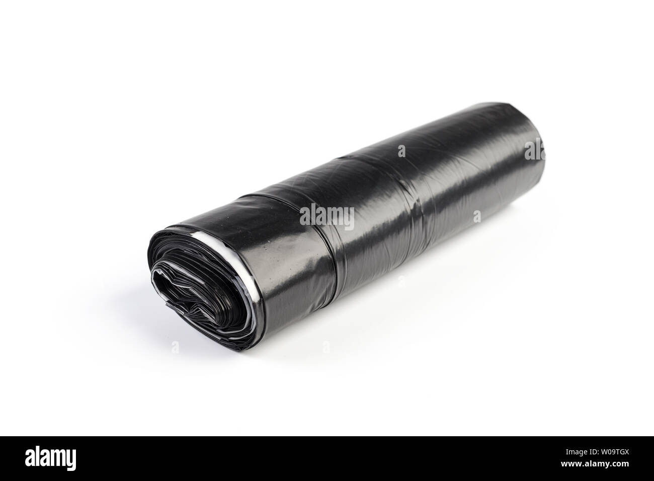 roll of plastic garbage bags isolated on white background Stock Photo ...