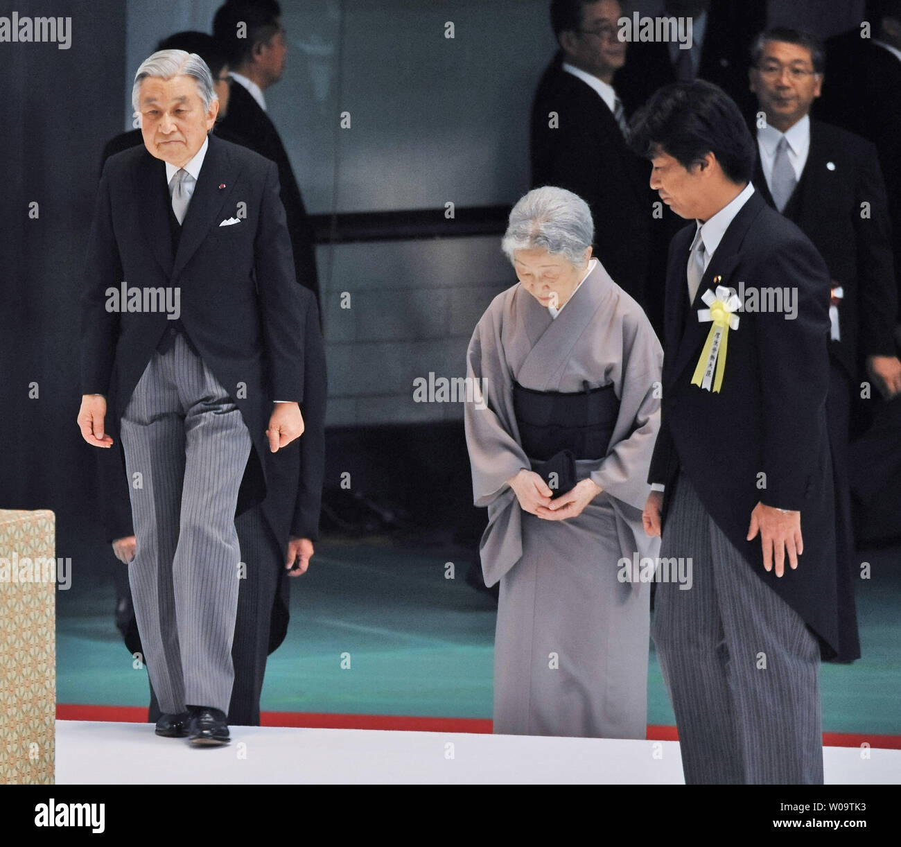 Japan's Emperor Akihito and Empress Michiko attend the memorial