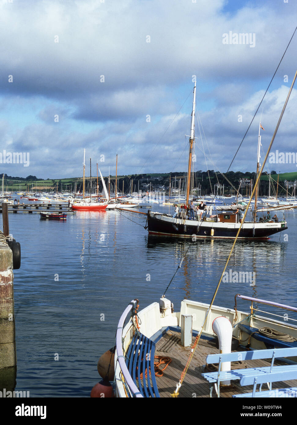 Boats in Falmouth Sound. Falmouth. Cornwall.England Stock Photo Alamy