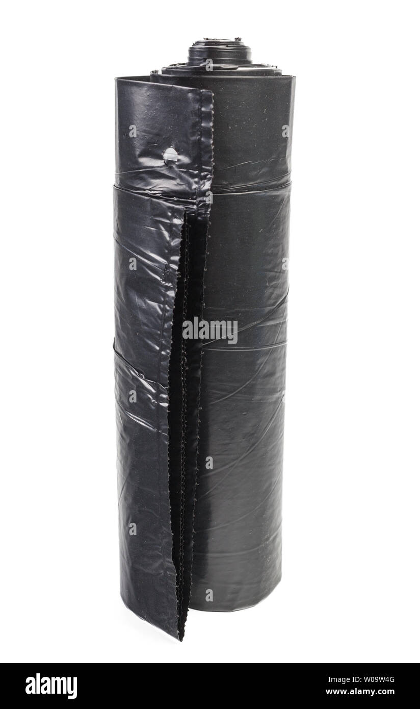 roll of plastic garbage bags isolated on white background Stock Photo ...