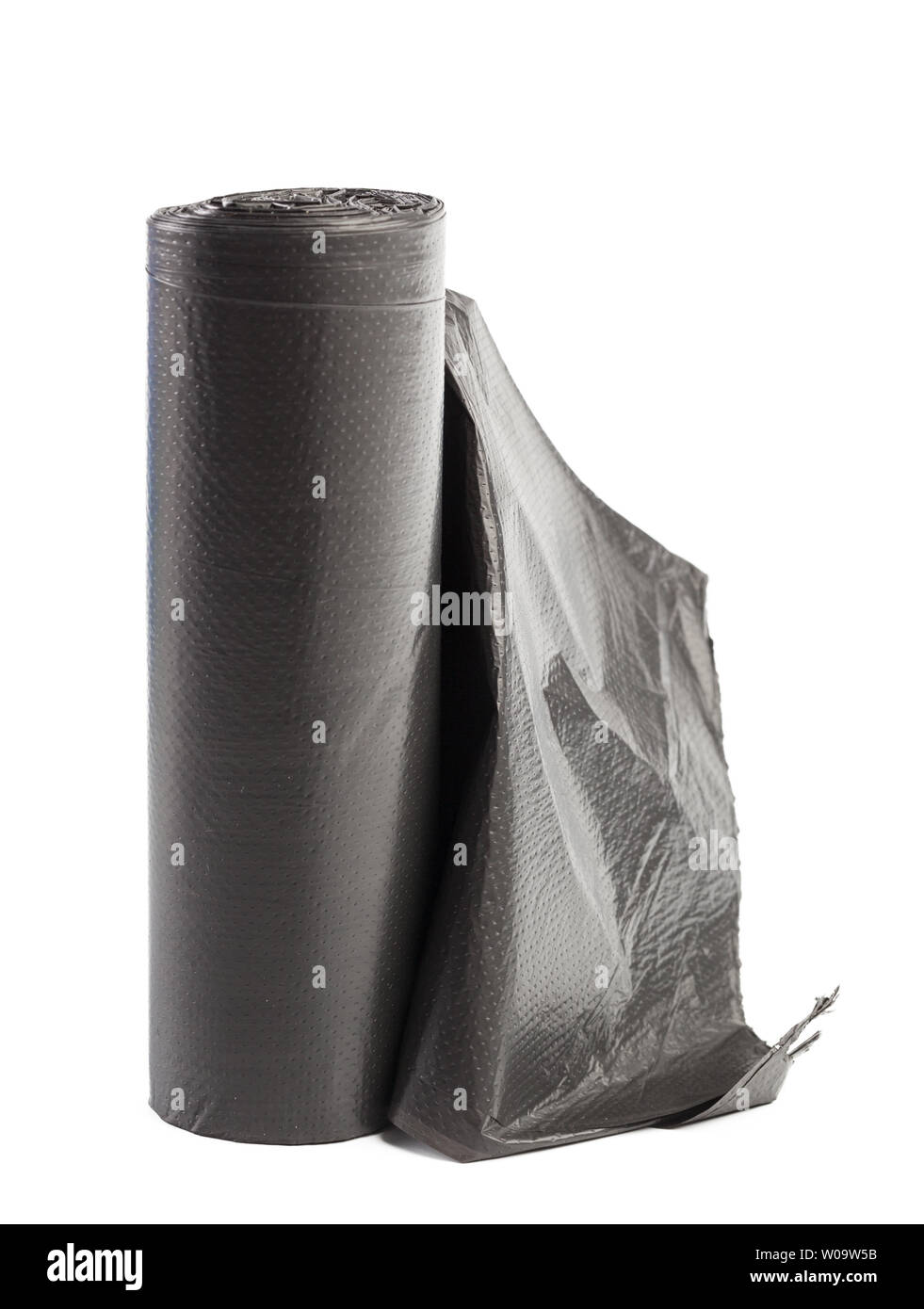 roll of plastic garbage bags isolated on white background Stock Photo ...