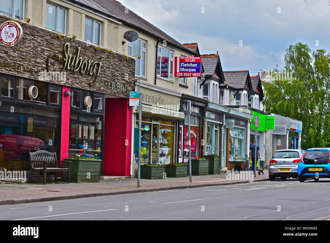 Cardiff local shops hires stock photography and images Alamy