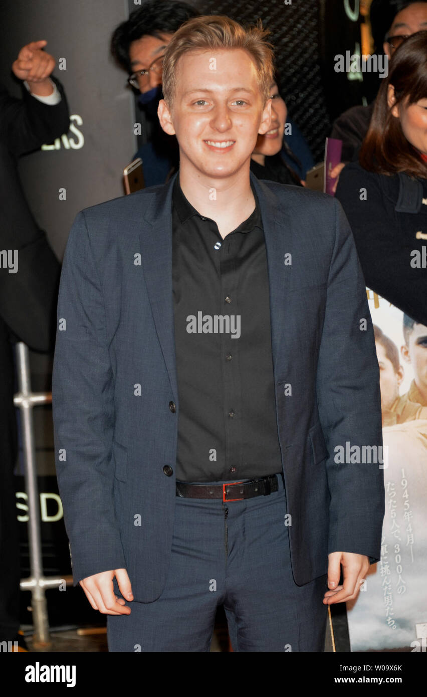 Actor Dean Collins attends the Japan premiere for the film "Fury" in