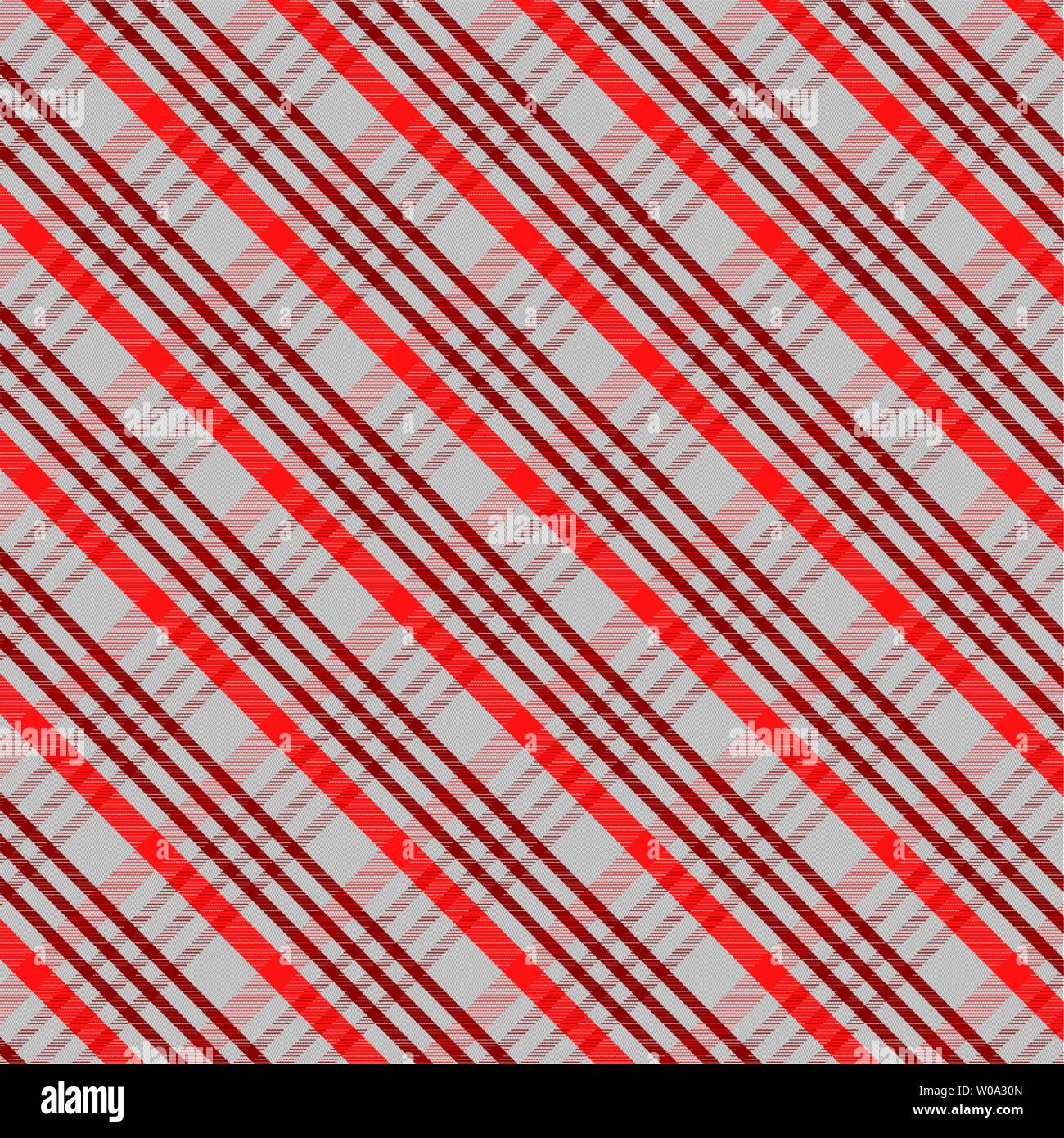 Tartan Pattern in Red and White . Texture for plaid, tablecloths, clothes, shirts, dresses, paper, bedding, blankets, quilts and other textile product Stock Vector