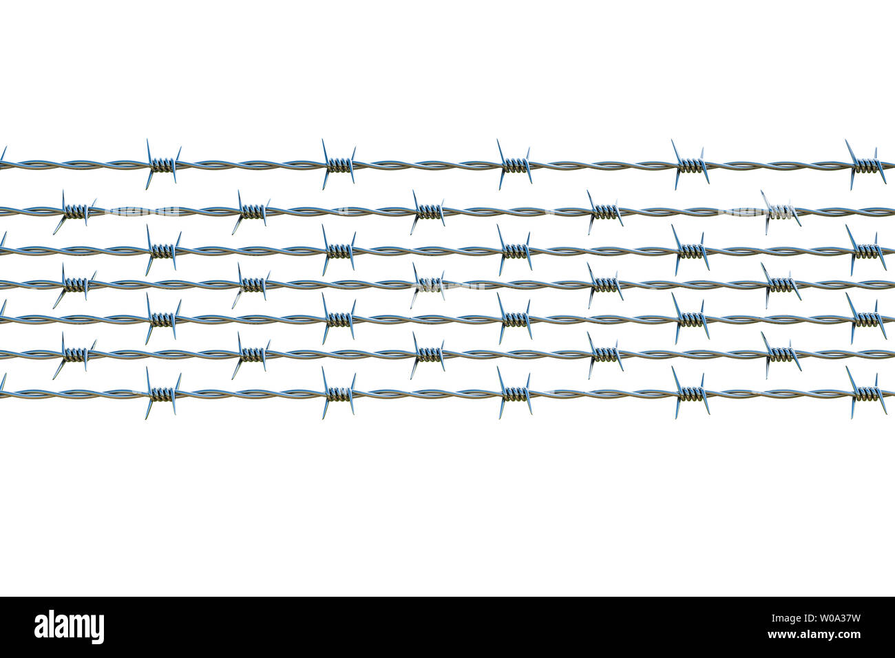 Barbed wire isolated on white background 3d illustration Stock Photo ...