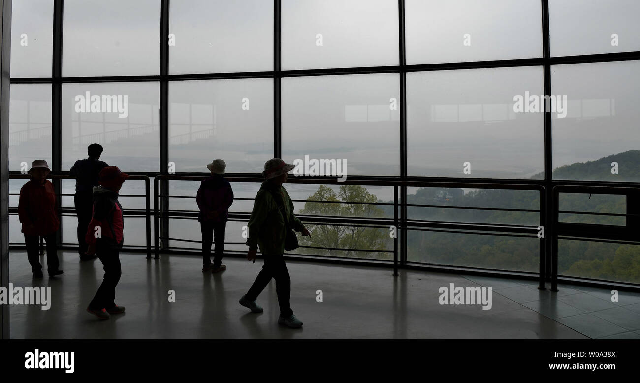 Binocular for watch North Korean are seen at the Odusan Unification