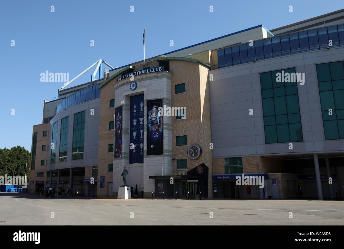 A general view outside of Stamford Bridge, Home of Chelsea