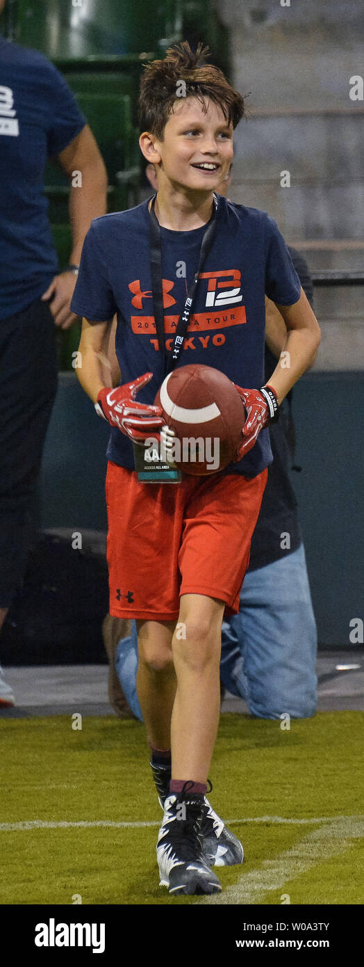 Jack Brady Son Of New England Patriots Quarterback Tom Brady Attends His Father S American Football Clinic In Tokyo Japan On June 21 2017 The Five Time Super Bowl Champion Tom Brady Is On