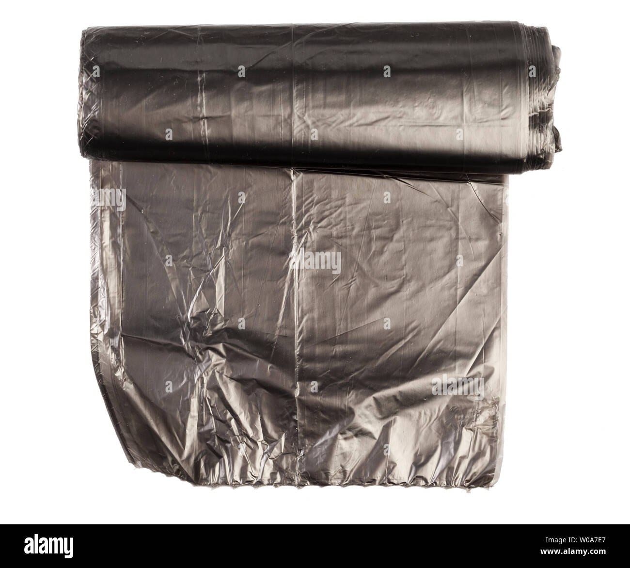 roll of plastic garbage bags isolated on white background Stock Photo ...