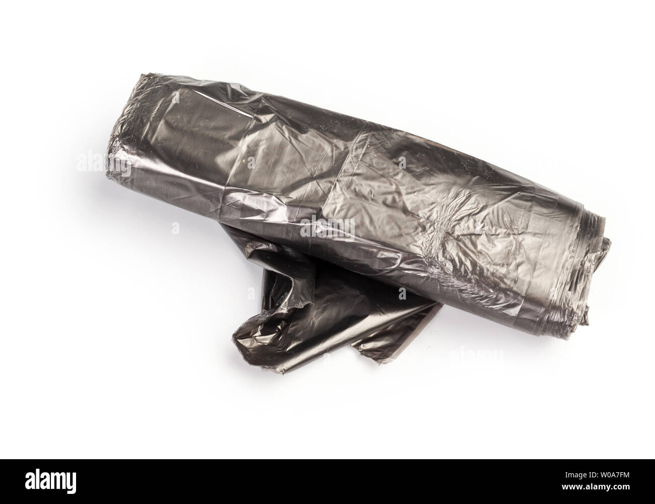 roll of plastic garbage bags isolated on white background Stock Photo ...