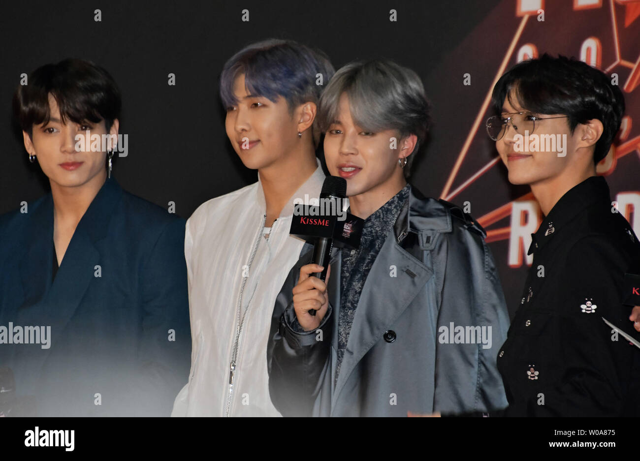 Members Of South Korean K Pop Group Bts Attend The Redcarpet