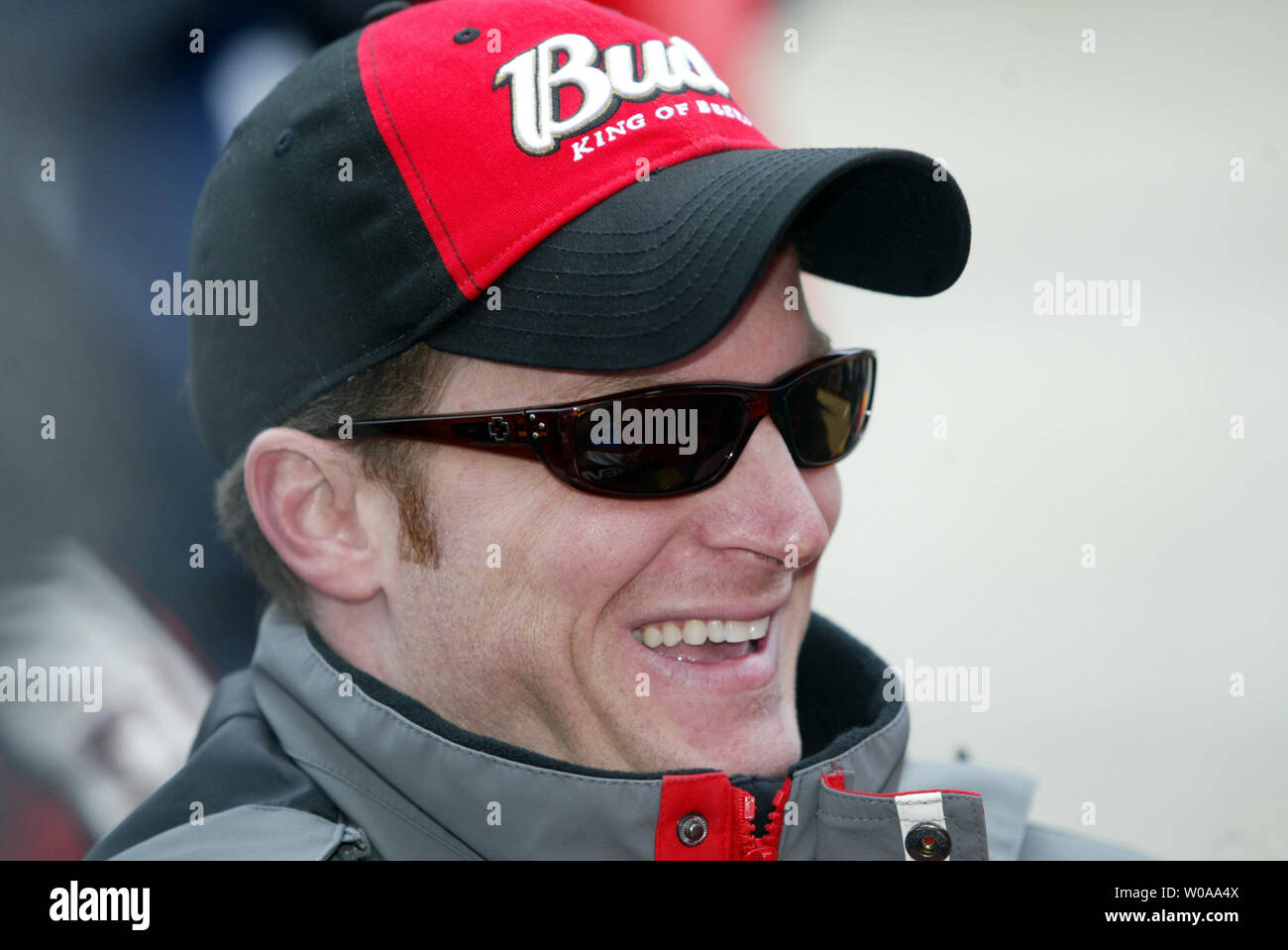 NASCAR driver Dale Earnhardt Jr. prior to the start of the Food City 500 at the Bristol Motor Speedway in Bristol, TN on March 26, 2006. (UPI Photo/Nell Redmond) Stock Photo