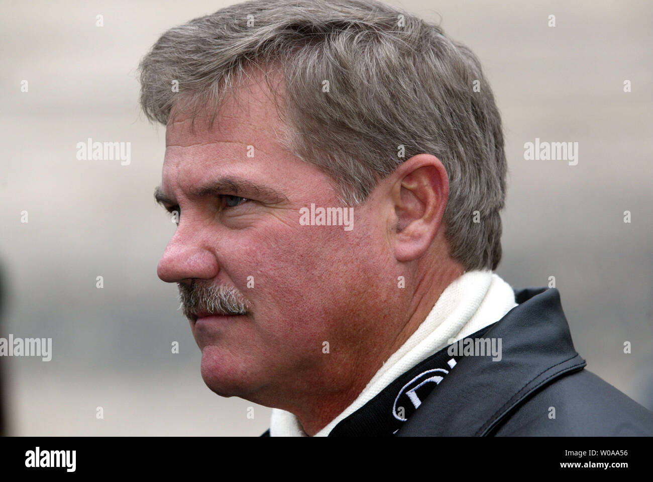 NASCAR driver Terry Labonte awaits the start of the Food City 500 at the Bristol Motor Speedway in Bristol, TN on March 26, 2006. (UPI Photo/Nell Redmond) Stock Photo