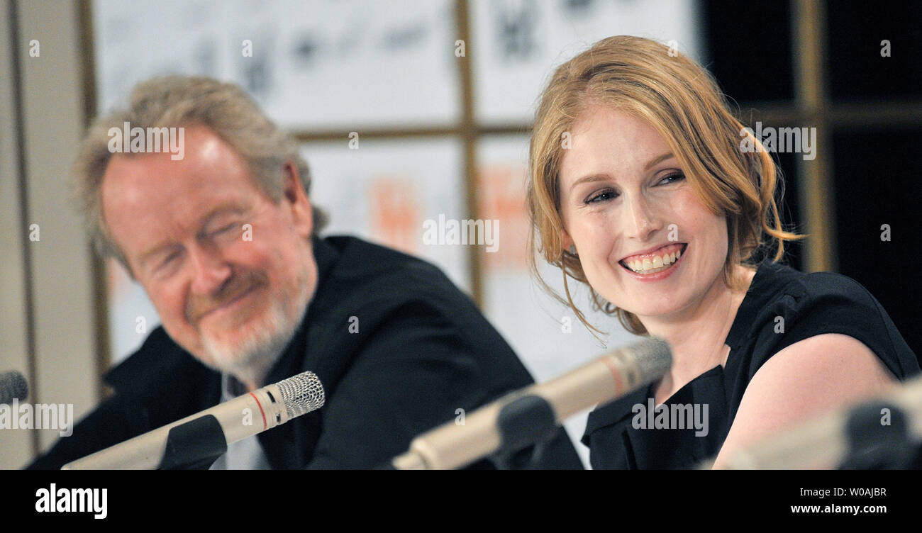 Ridley Scott and his daughter director Jordan Scott (R) attend the Toronto  International Film Festival press conference for "Cracks" at the Sutton  Place Hotel in Toronto, Ontario on September 12, 2009. UPI /