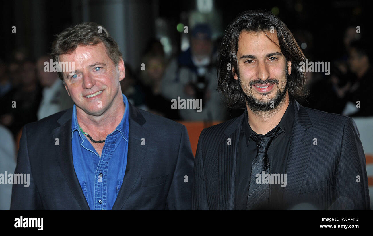 Actor Aidan Quinn (L) and director Gilles Paquet-Brenner arrive for the premiere of 'Sarah's Key' at Roy Thomson Hall during the Toronto International Film Festival in Toronto, Canada on September 16, 2010. UPI/Christine Chew Stock Photo