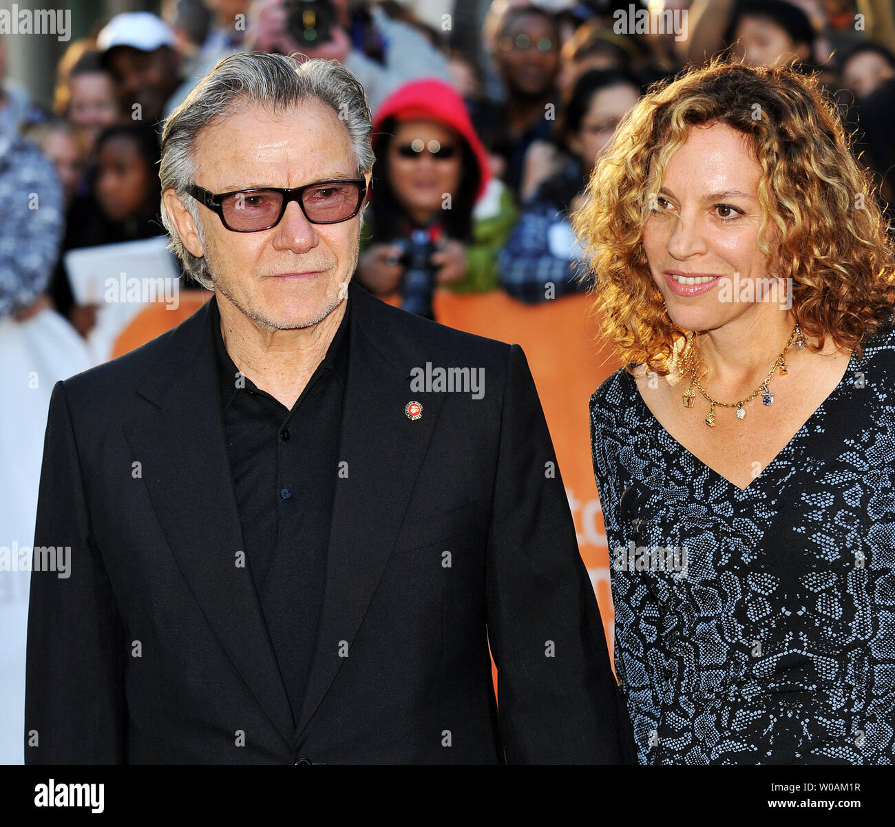Actor Harvey Keitel (L) and wife Daphna Kastner arrive at the gala