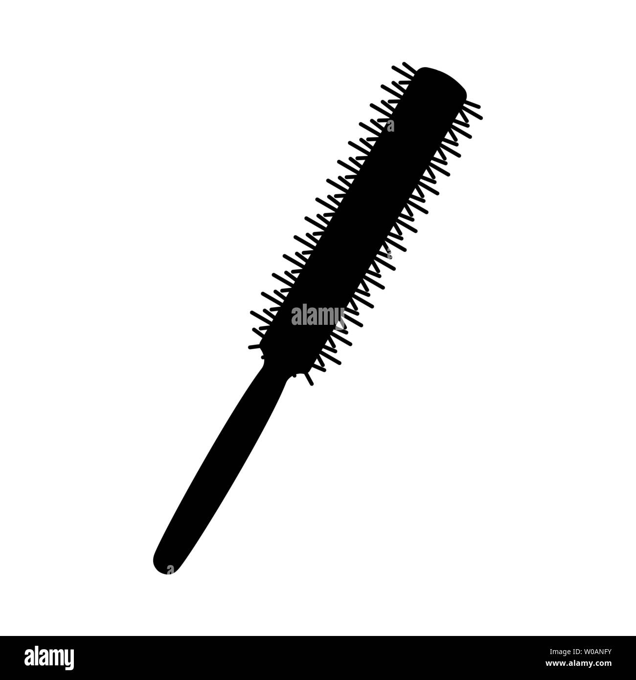 Round Hair Brush Black And White Stock Photos Images Alamy