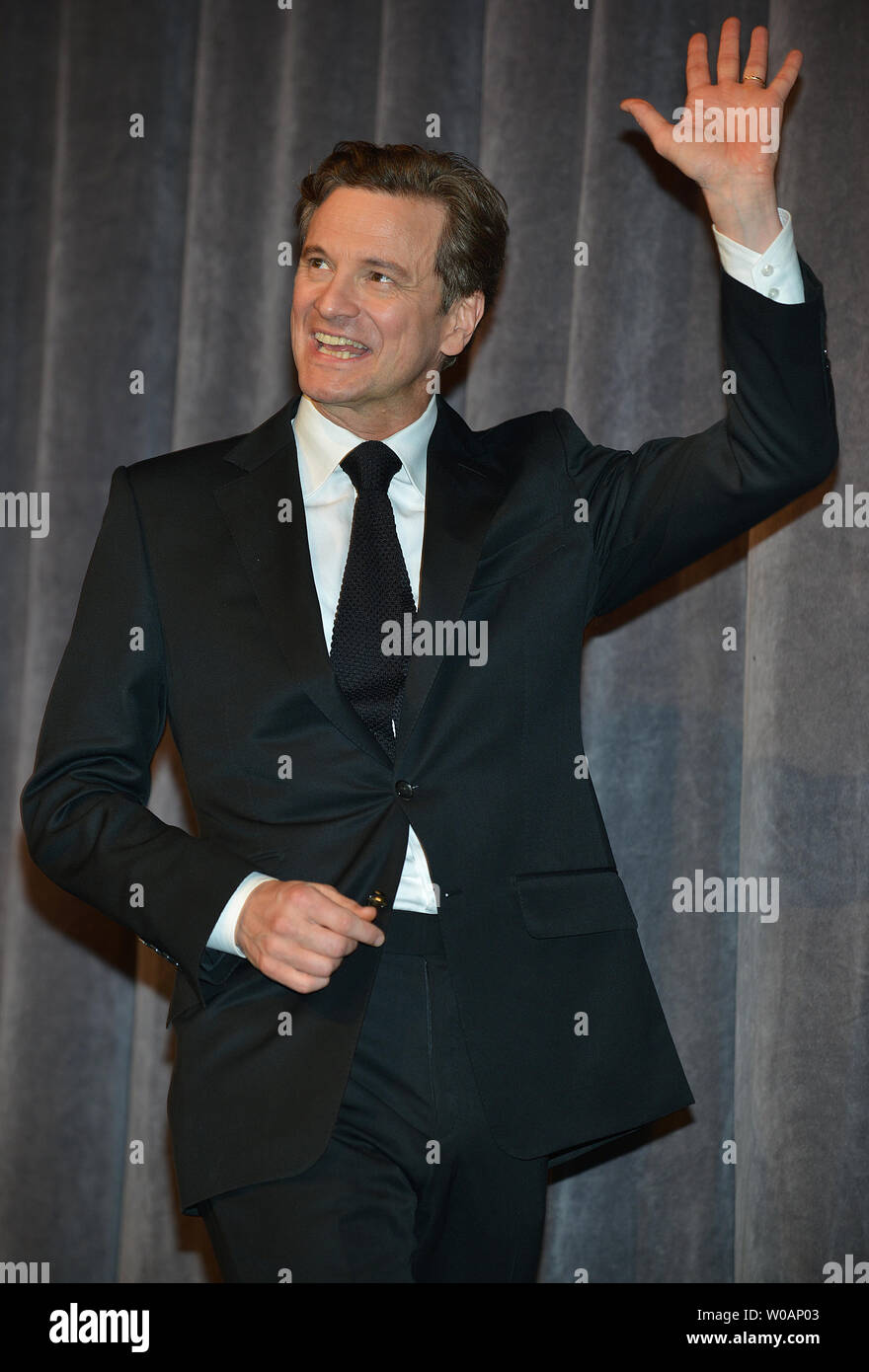Colin Firth attends the gala screening of 'The Railway Man' at Roy Thomson Hall during the Toronto International Film Festival in Toronto, Canada on September 6, 2013.  UPI/Christine Chew Stock Photo