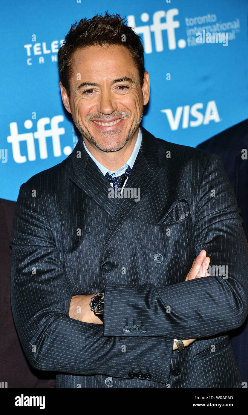 Robert Downey Jr attends the Toronto International Film Festival photocall for 'The Judge' at TIFF Bell Lightbox in Toronto, Canada on September 5, 2014. UPI Photo/Christine Chew Stock Photo