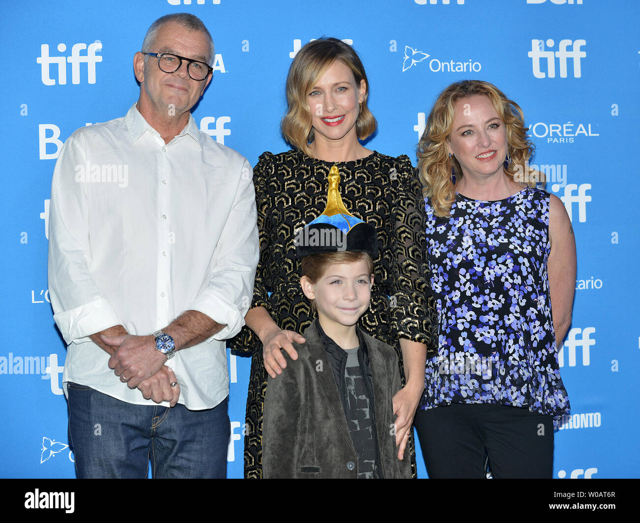(LR) Director Jordan Roberts, Vera Farmiga, Jacob Tremblay and