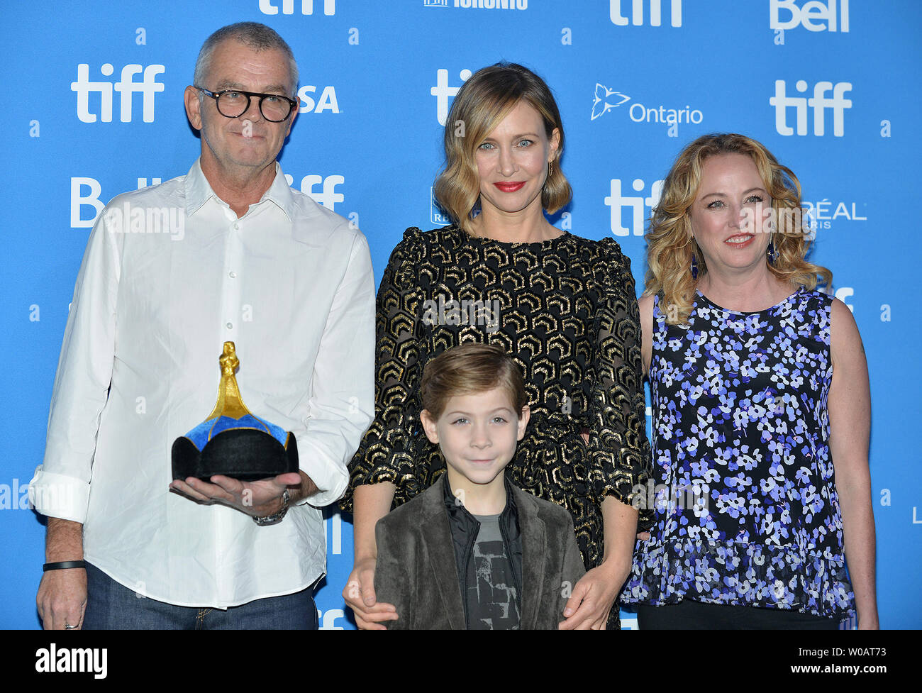 (LR) Director Jordan Roberts, Vera Farmiga, Jacob Tremblay and