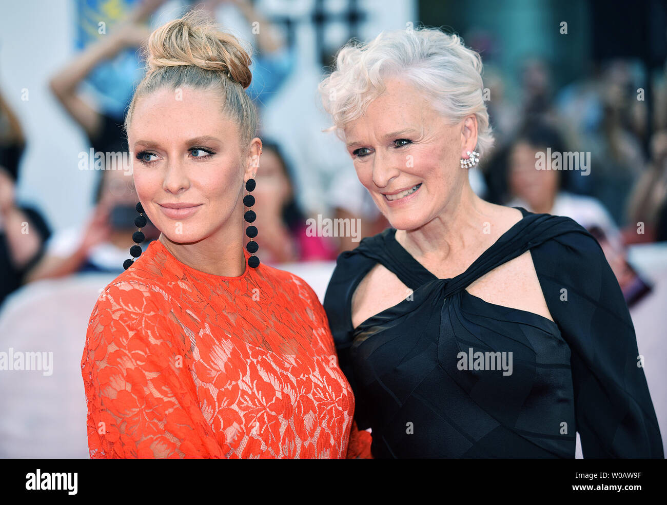 Glenn Close (R) and her daughter Annie Starke attend the world premiere of 'The Wife' at Roy Thomson Hall during the Toronto International Film Festival in Toronto, Canada on September 14, 2017. Photo by Christine Chew/UPI Stock Photo