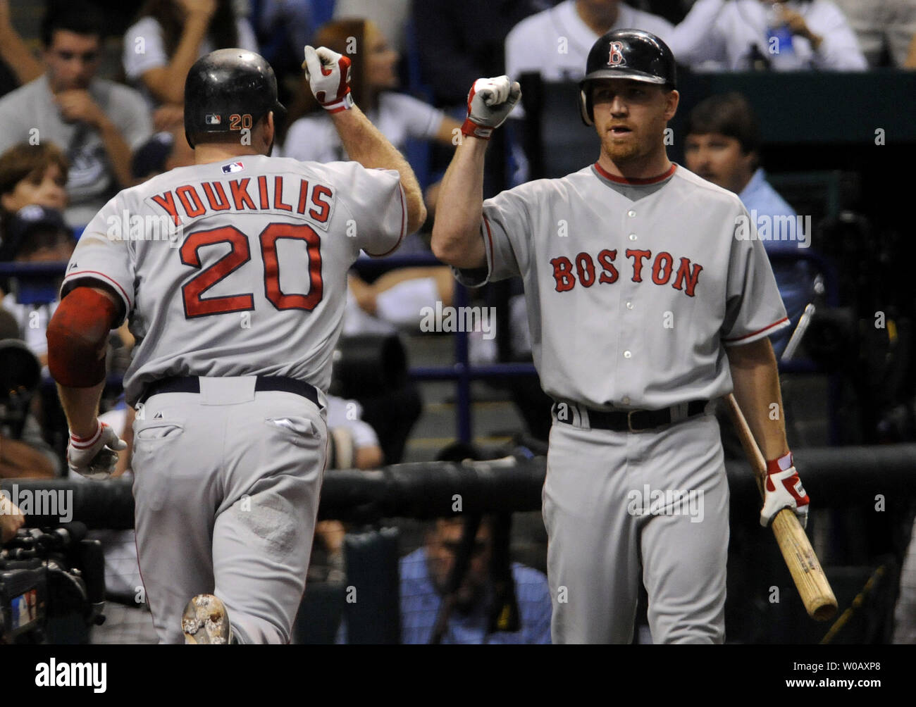Red sox kevin youkilis congratulated hi-res stock photography and images -  Alamy