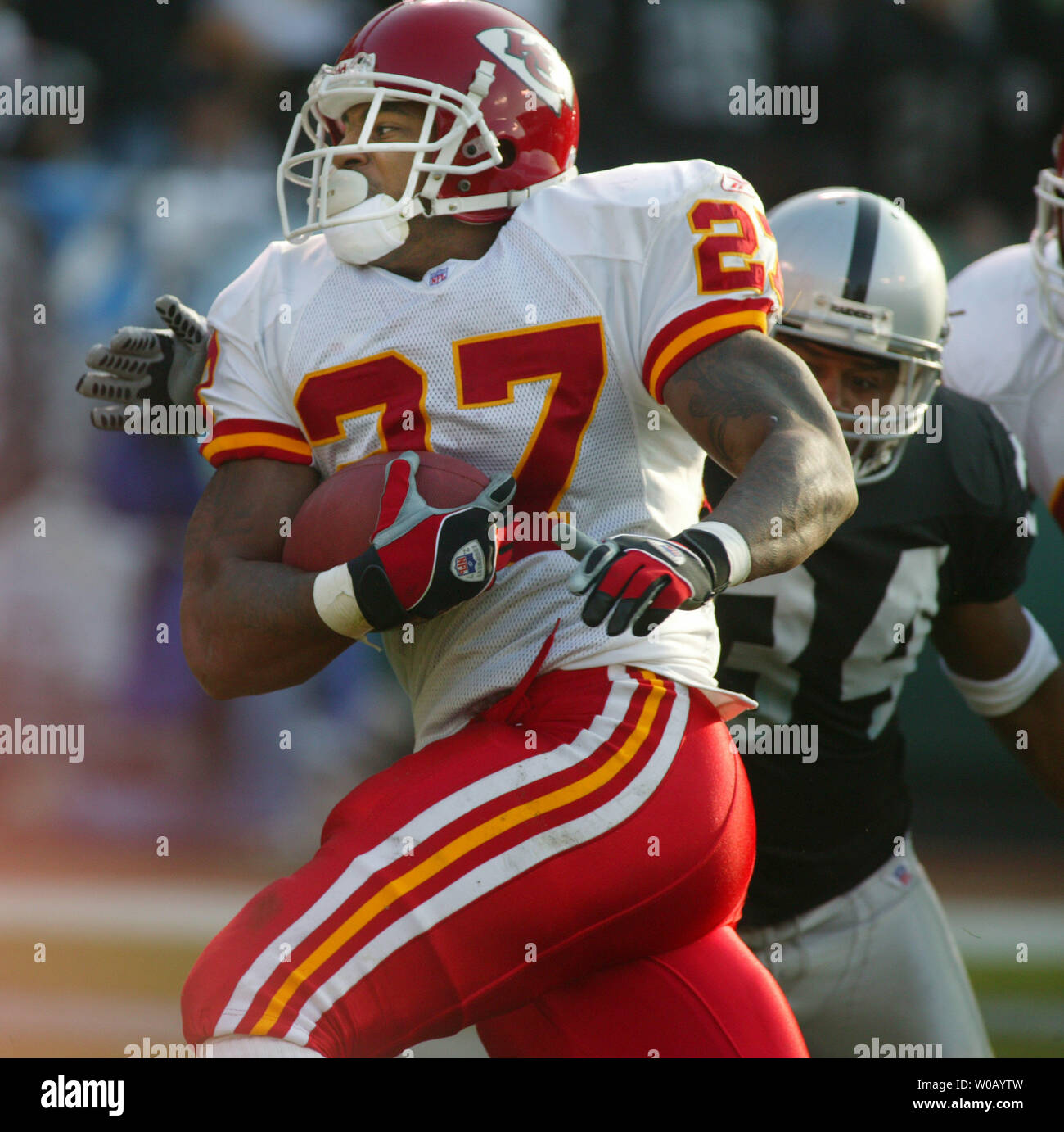 Kansas City Chiefs' Larry Johnson, shown January 11, 2006