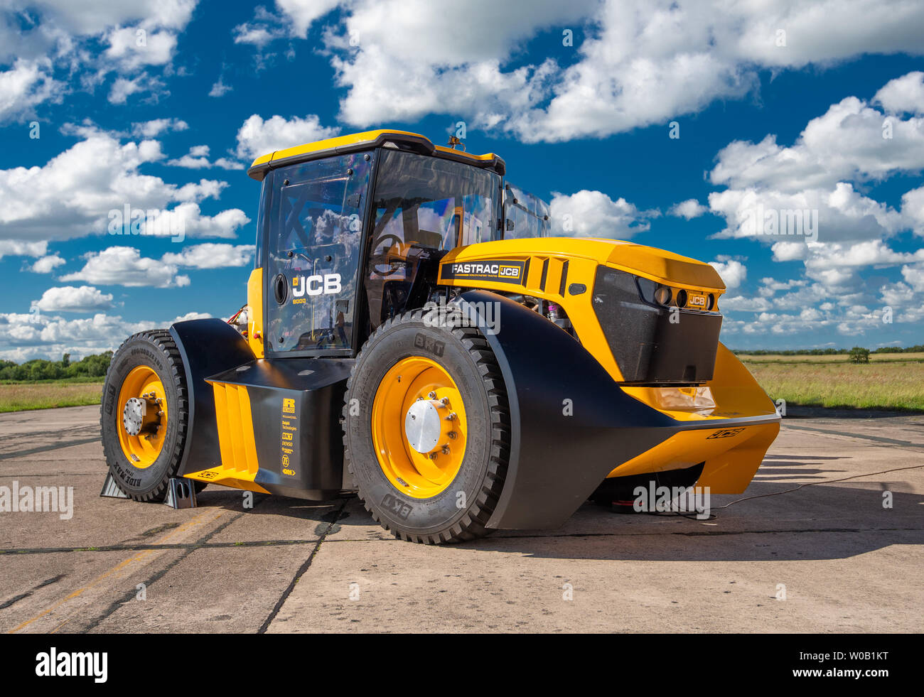 JCB Agrimachinery manufactures making a new British speed record for a