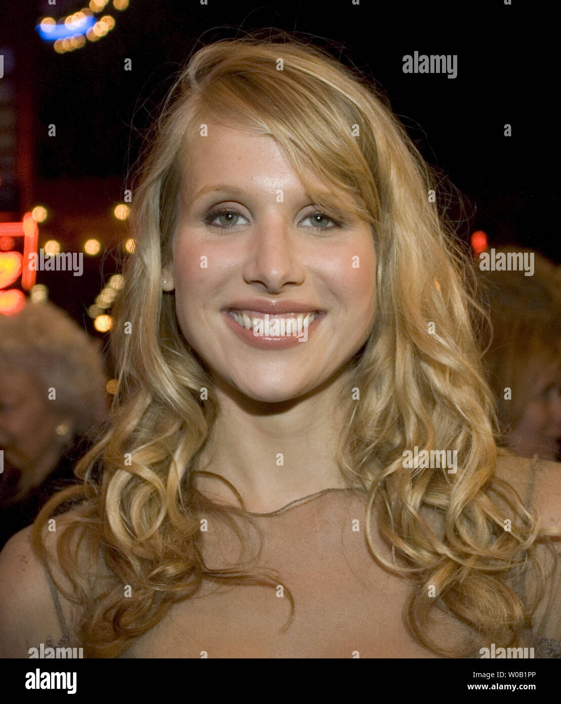Actress Lucy Punch arrives at the Vancouver International Film Festival opening gala party at Vancouver's Commodore Ballroom, September 23, 2004, following the premiere screening of 'Being Julia' in which she has a role.       (UPI Photo/Heinz Ruckemann) Stock Photo