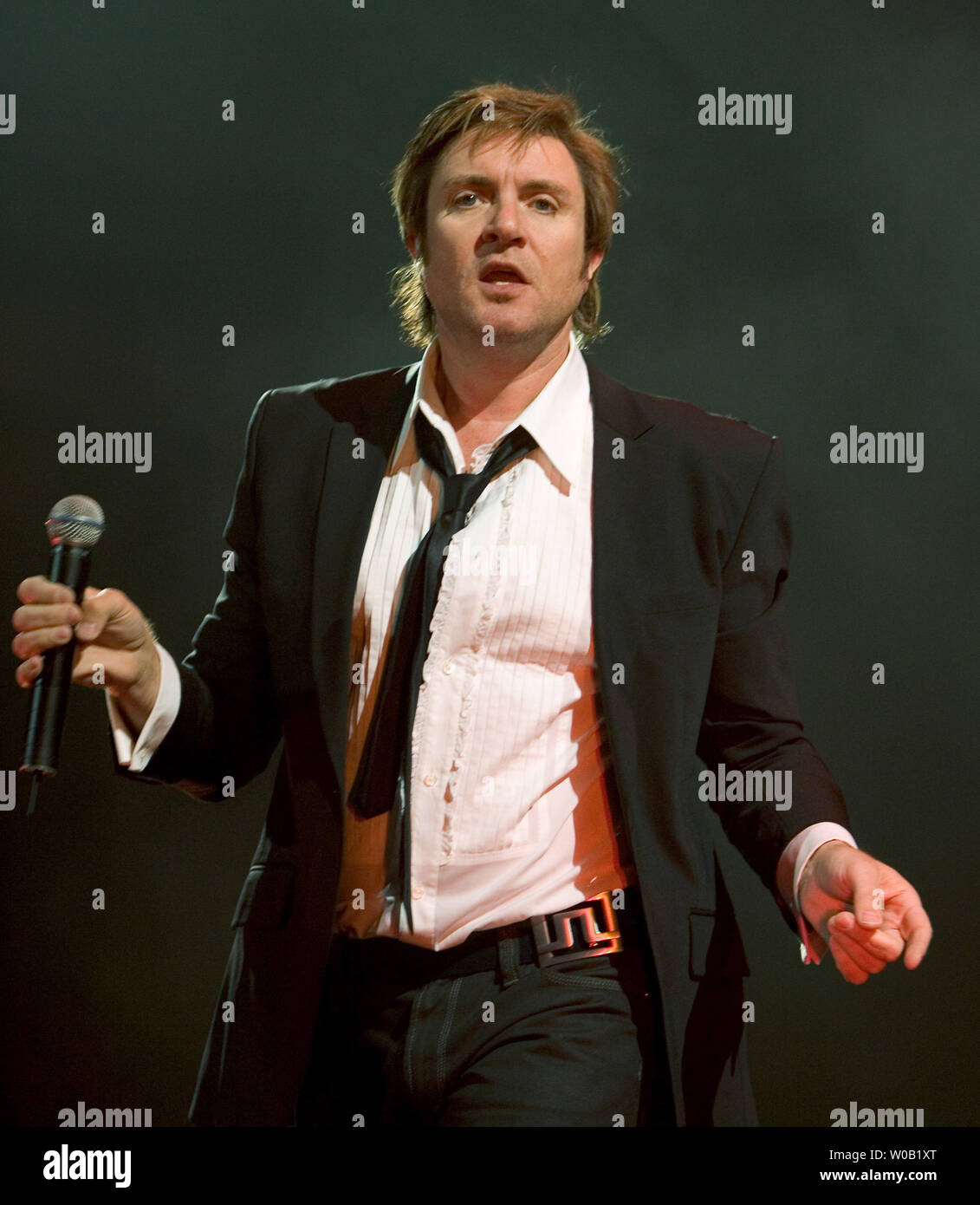 Lead singer Simon LeBon, reunited with the other original members of the  eighties band Duran Duran, plays to a full house at Vancouver's GM Place,  the first Canadian stop on their North