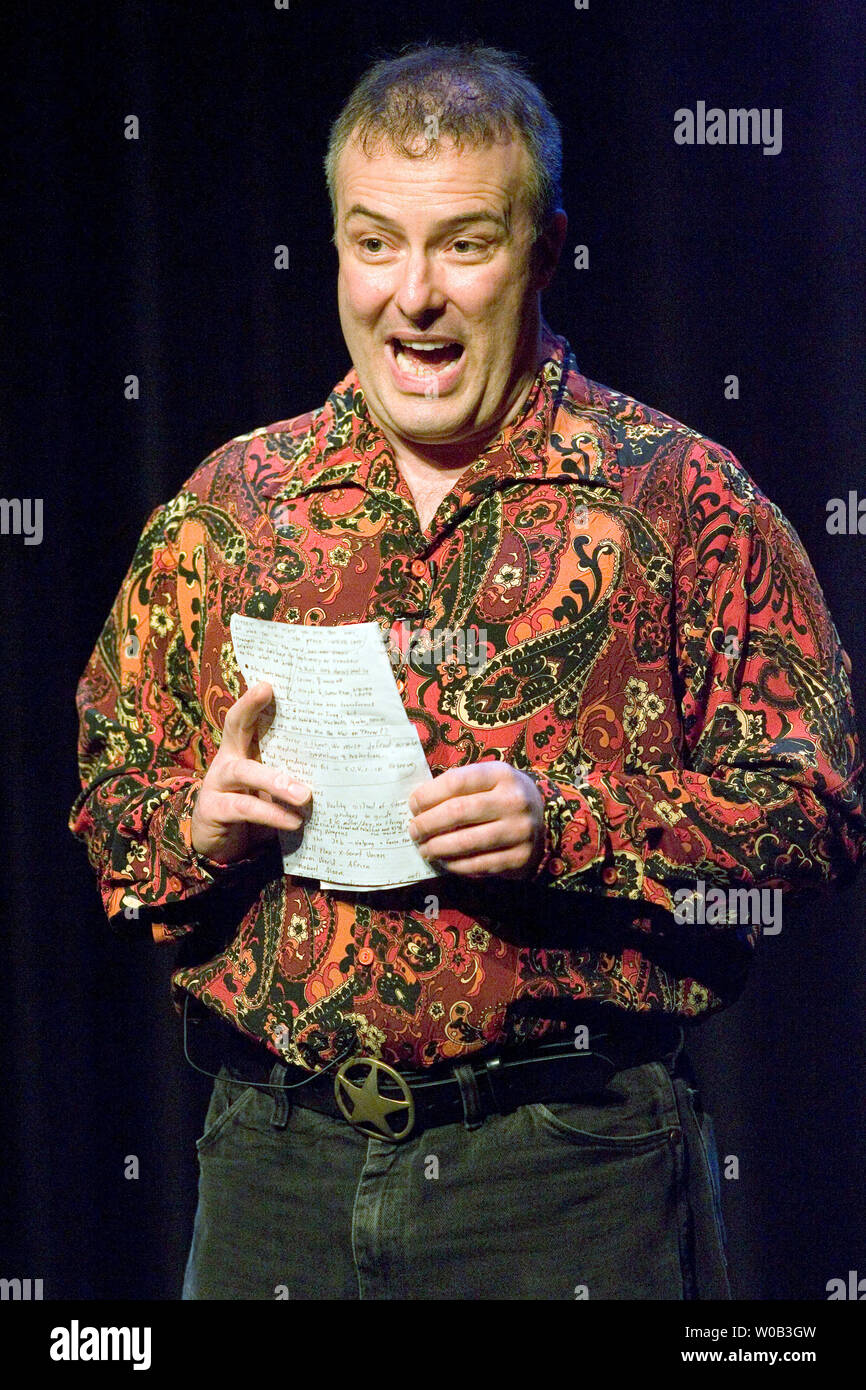 Former 'Dead Kennedy's' frontman Jello Biafra takes his 'All Ages Spoken Word' tour across Canada starting in Vancouver, British Columbia, with a performance at the East Vancouver Cultural Center, April 7, 2006. (UPI Photo/Heinz Ruckemann) Stock Photo