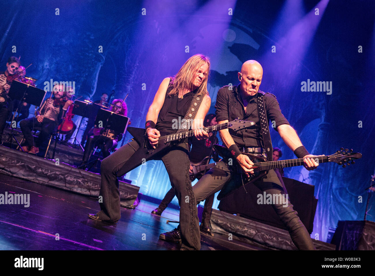 Oslo, Norway. 26th June, 2019. Oslo, Norway - June 26, 2019. The German heavy metal band Accept performs a live concert at the National Opera and Ballet in Oslo as part of the opening show for the Norwegian music festival Tons of Rock 2019. Here guitarist Wolf Hoffmann (R) is seen live on stage. (Photo Credit: Gonzales Photo/Alamy Live News Stock Photo