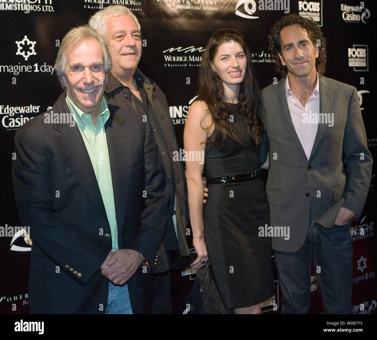 Actor, director and producers Henry Winkler (L) and J. B. Sugar with ...
