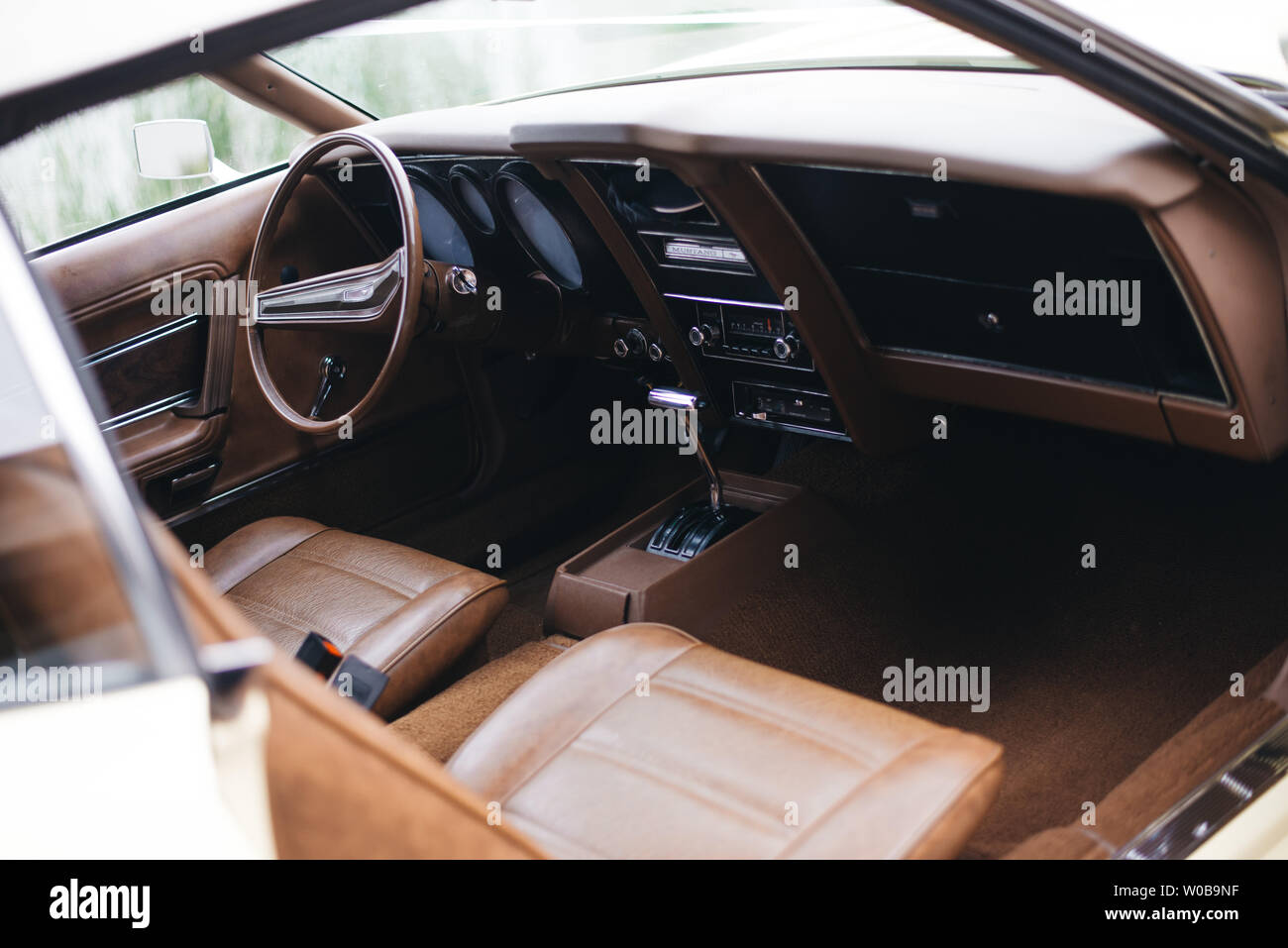 1972 Ford Mustang Interior Stock Photo Alamy