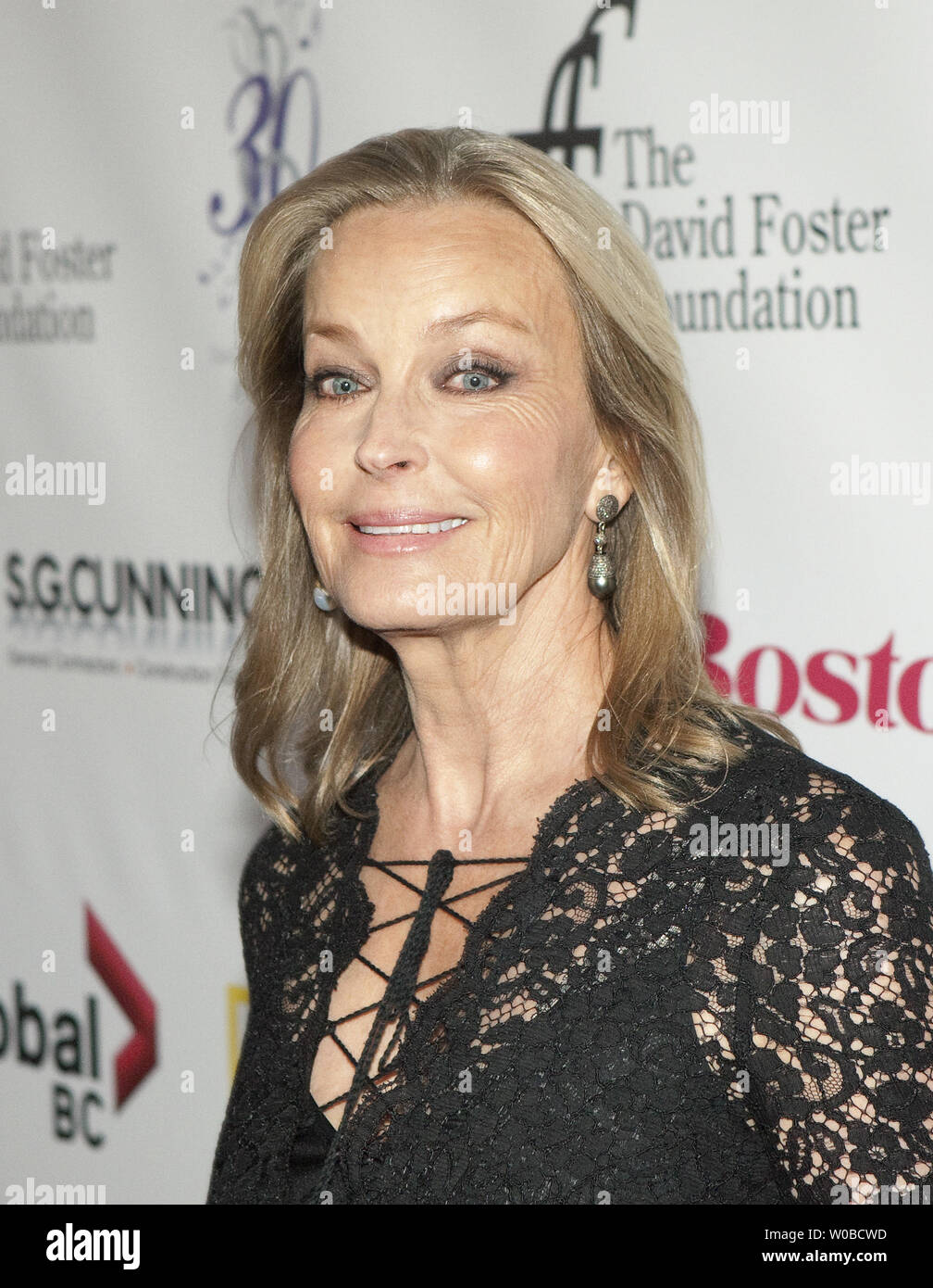 Actress Bo Derek arrives on the Red Carpet at the star studded David Foster Foundation 30th Anniversary Miracle Gala & Concert in Roger's Arena, Vancouver, BC, October 21, 2017.   UPI/Heinz Ruckemann Stock Photo