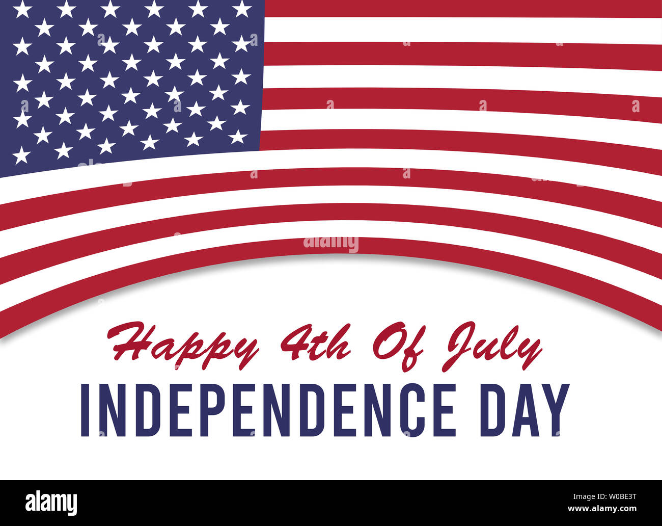 Happy 4th July, Independence Day USA, background illustration Stock Photo with USA flag, Stock Photo