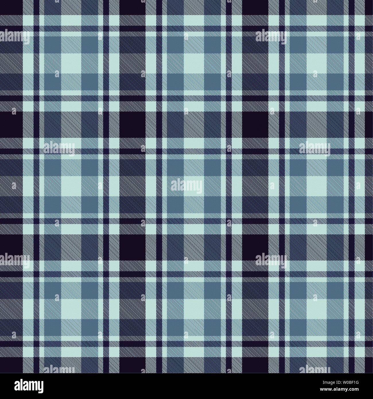 Tartan Pattern in purple and light blue. Texture for plaid, tablecloths, clothes, shirts, dresses, paper, bedding, blankets, quilts and other textile Stock Vector