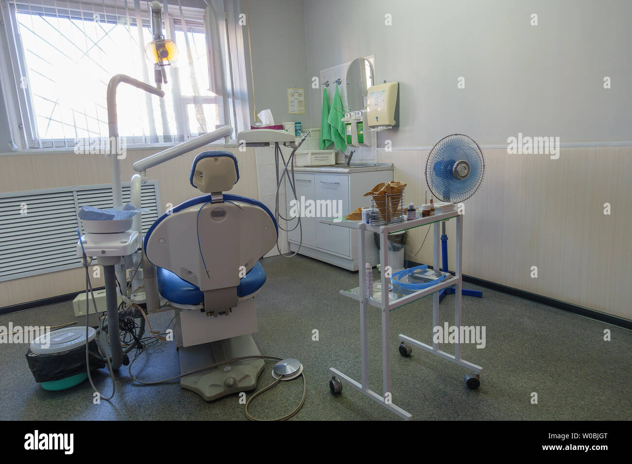 clean dental instruments in the office prepared for work Stock Photo